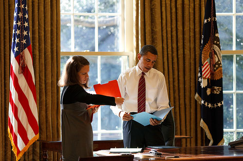 President Barack Obama in the Oval Office.