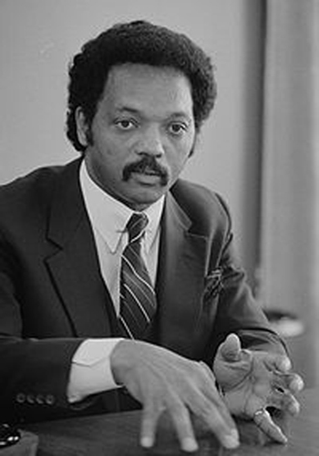 Jesse Jackson speaking during an interview in July 1, 1983.