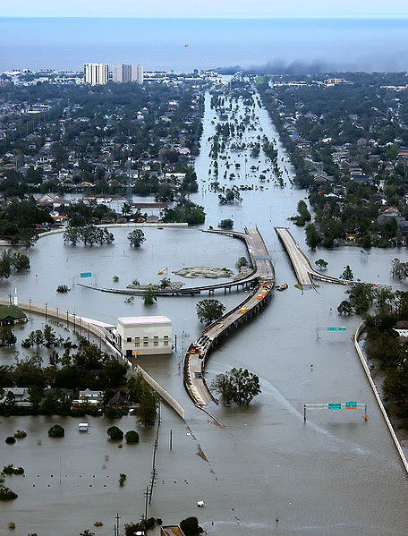 New Orleans, Louisiana in the aftermath of Hurricane Katrina, August 2005.